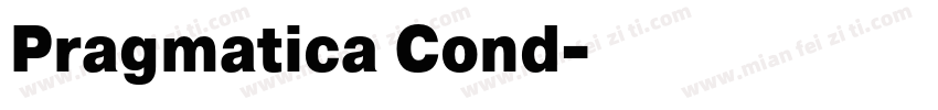 Pragmatica Cond字体转换